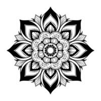 diseño de patrón de mandala con dibujado a mano vector