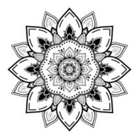 Mandala pattern design with hand drawn vector