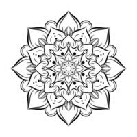 Mandala pattern design with hand drawn vector