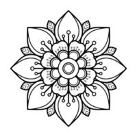 Mandala pattern design with hand drawn vector