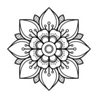 Mandala pattern design with hand drawn vector