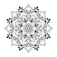 Mandala pattern design with hand drawn vector