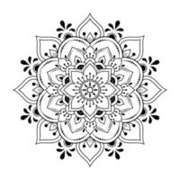 diseño de patrón de mandala con dibujado a mano vector