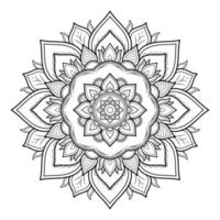Mandala pattern design with hand drawn vector