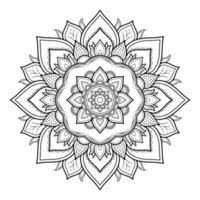 diseño de patrón de mandala con dibujado a mano vector