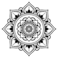 Mandala pattern design with hand drawn vector