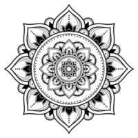 diseño de patrón de mandala con dibujado a mano vector