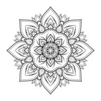Mandala pattern design with hand drawn vector