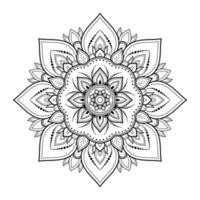 diseño de patrón de mandala con dibujado a mano vector