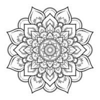 Mandala pattern design with hand drawn vector