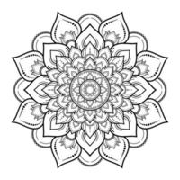 diseño de patrón de mandala con dibujado a mano vector