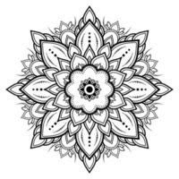 Mandala pattern design with hand drawn vector