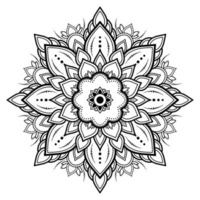 diseño de patrón de mandala con dibujado a mano vector