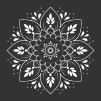 Mandala pattern design with hand drawn vector
