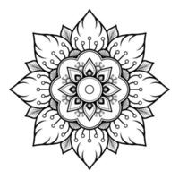 Mandala pattern design with hand drawn vector
