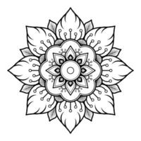 diseño de patrón de mandala con dibujado a mano vector