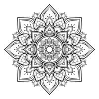 diseño de patrón de mandala con dibujado a mano vector