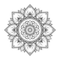 diseño de patrón de mandala con dibujado a mano vector