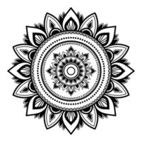 diseño de patrón de mandala con dibujado a mano vector