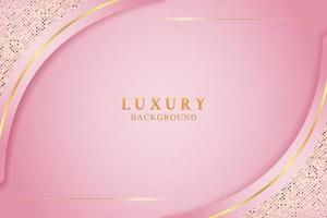 Elegante fondo de lujo rosa con textura de oro brillante y brillo. vector