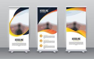 Business Roll Up Set. Standee Design. Banner Template vector