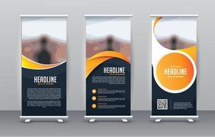 Business Roll Up Set. Standee Design. Banner Template vector