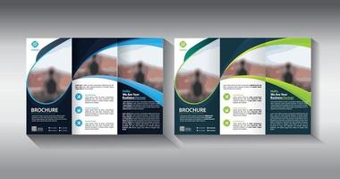 modern trifold business brochure design template vector