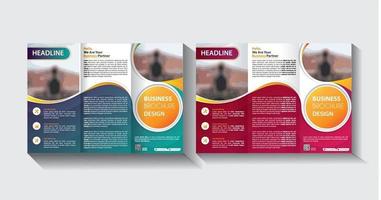modern trifold business brochure design template vector