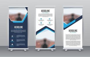 Business Roll Up Set. Standee Design. Banner Template vector