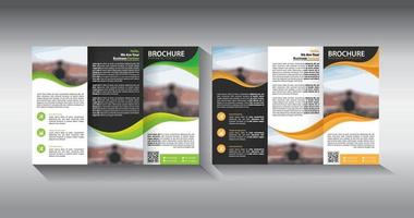 modern trifold business brochure design template vector