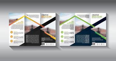 modern trifold business brochure design template vector