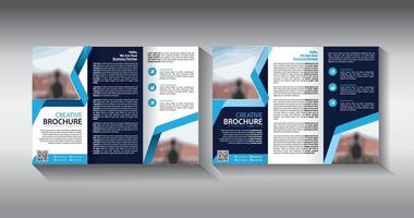 modern trifold business brochure design template vector