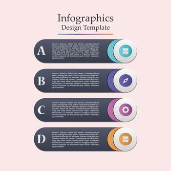 visualización de datos comerciales. diagrama del proceso. elementos abstractos del gráfico vector
