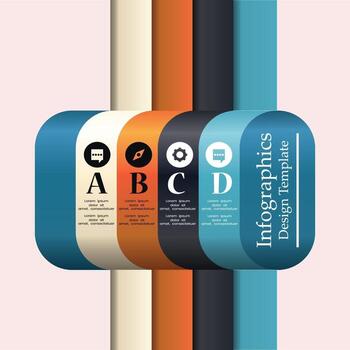 visualización de datos comerciales. diagrama del proceso. elementos abstractos del gráfico vector