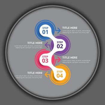 visualización de datos comerciales. diagrama del proceso. elementos abstractos del gráfico vector