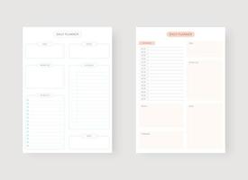 Daily planner template. vector