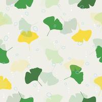Seamless cute fresh spring leaves pattern background vector