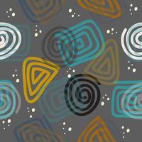 Abstract seamless pattern different doodle shape background vector