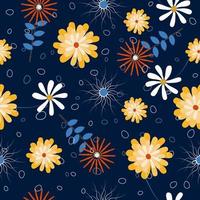 Seamless colorful  tropical floral pattern background vector