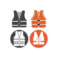 Life vest icon logo vector