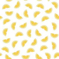 Seamless Pattern with Juicy Lemon Slices vector