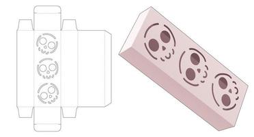 caja de embalaje plantilla troquelada vector