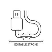 icono lineal de cable roto vector