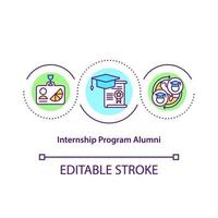 Internship program alumni concept icon vector