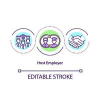 Host employer concept icon vector