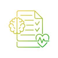 Mental health awareness gradient linear vector icon