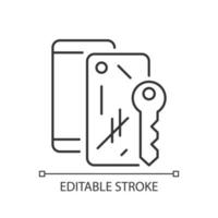 Scratched housing linear icon vector