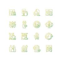 Lifestyle trends gradient linear vector icons set