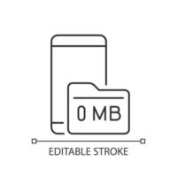 Full storage space linear icon vector