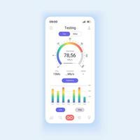 Network monitoring smartphone interface vector template